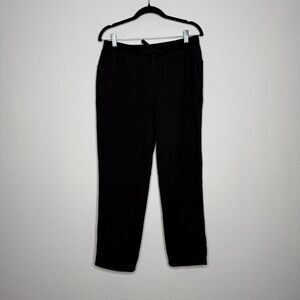 Lululemon French Terry Jogger Pants Black Cropped Zipper Pockets Size M